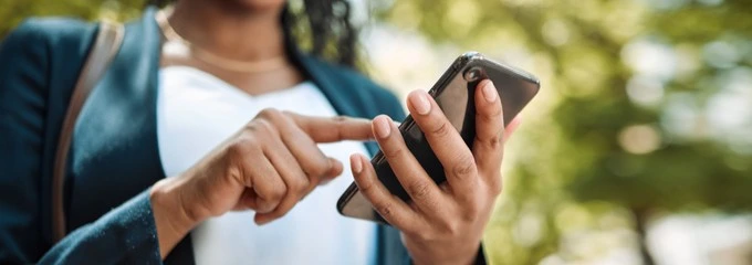 A person on their mobile phone