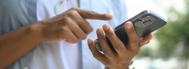 A person using their phone